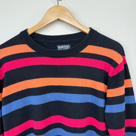 BURTON Men’s Sz M Cotton/Wool Striped Multicolor Long Sleeves Outdoor Sweater - Picture 3 of 13